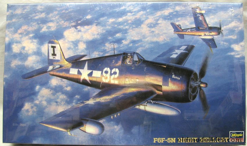 Hasegawa 1/32 Grumman F6F-5N Hellcat Night Fighter - (F6F5N) with Radar - 'Butch', SP90 plastic model kit